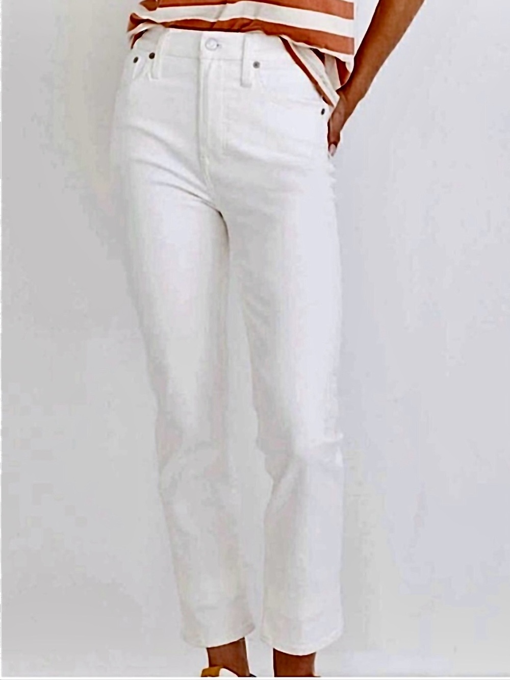 Madewell Curvy Perfect Vintage Jean in Tile White size 22W